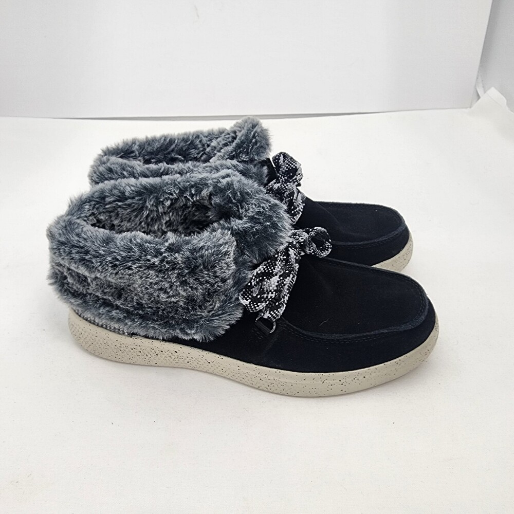 Skechers BOBS Skipper Mushers Delight Wom 7 Faux Fur Booties/Chukka/Sneakers